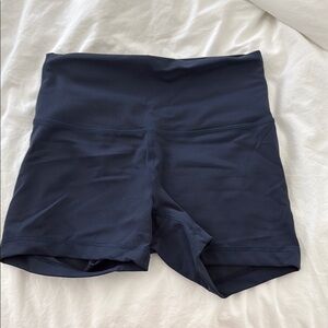 Lululemon Athletica Blue Bike Shorts High-Waisted Stretch